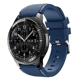 Силіконовий ремінець Watchbands для Samsung Galaxy Watch 46mm Silver - синій (WB001DARKBLUE3)