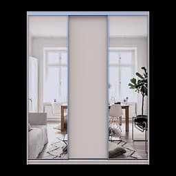 Шафа купе Doros Сіті Лайт Кашемір 1 ДСП / 2 дзеркала 180х60х225 (80736368) - мініатюра 2