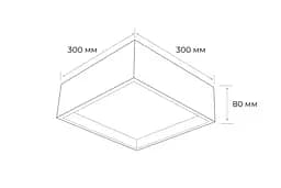 Стельовий світильник MJ-Light D014 30W BK 4000K - мініатюра 2