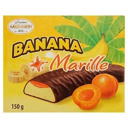 Цукерки Hauswirth Banane Plus Marille суфле в шоколаді 150 г
