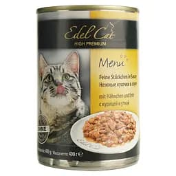 Вологий корм для котів Edel Cat курка та качка в соусі 400 г (1000318/173039)