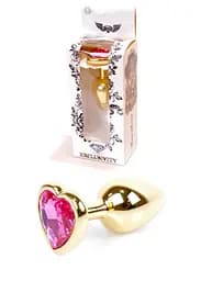 Анальная пробка Jewellery Gold Heart PLUG Pink Boss Series 64-00035 98242