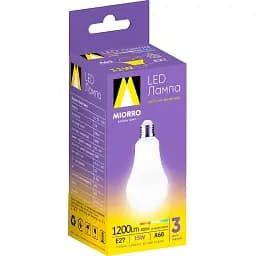 Набор светодиодных ламп Miorro LED A60, E27 15W 4000K 3 шт. (51-314-022)