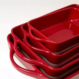 Форма для запікання МВМ My Home M 25х15х5.5 см (KP-44 M WHITE/RED) - мініатюра 5