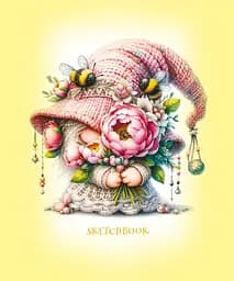 Скетчбук 7БЦ 148x105 мм, 24 аркуші, офсетний папір 100 г/м², чисті аркуші, матова ламінація, дизайн 24343