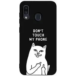 Чохол-накладка Toto Matt TPU 2 mm Print Case Samsung Galaxy A20/A30 #58 Cat Dontouch Black