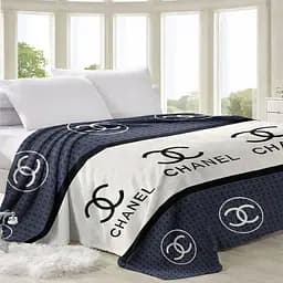 М'яке велюрове покривало універсальний дизайн щільна структура тканини Плед із мікрофібри Велофт Шанель сірий 150х220см