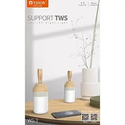 Портативна акустика Yison TWS LED Night Light WS-3 AUX/USB/BT 3W - мініатюра 5