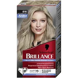 Стійка крем-фарба для волосся Schwarzkopf Brillance 816 благородний блондин 170 мл
