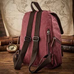 Компактний жіночий текстильний рюкзак 20195 Vintage малиновий - мініатюра 9
