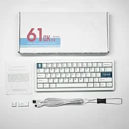 Механічна клавіатура Cidoo QK61 V2 60% (61 клавіша), Білий - мініатюра 5