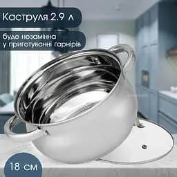 Набір каструль Edenberg, набір каструль із нержавійки, каструлі із нержавіючої сталі з 5 слойним дном, 8 предметів Сріблястий
 - мініатюра 10