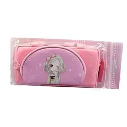 Пенал Girl, 2 отделения, 20x9x6.5 см, 1744DB (в ассортименте)