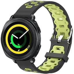 Спортивний ремінець Primo Perfor Classic для годинника Samsung Sport Gear SM-R600 Black Green