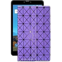 Чохол StatusCASE з екошкіри для планшету Bravis NB871 8 Фіолетовий ромб