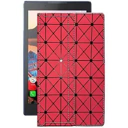 Чехол StatusCASE из экокожи для планшета Lenovo Tab 3 TB3-730X Красный ромб