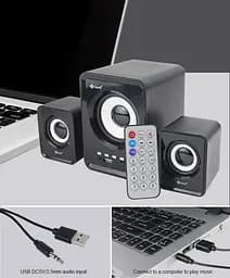 Компьютерные колонки 2.1 Kisonli U2800BT, Bluetooth, AUX, 5W+2x3W - мініатюра 5
