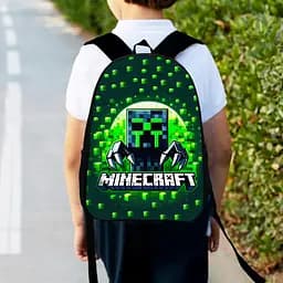 Рюкзак дитячий майнкрафт Кріпер "Minecraft" 34х27см, міський ранець для хлопчика (00521)