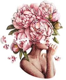 Деревянный пазл в коробке Прикосновение пионов