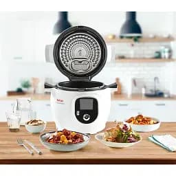 Мультиварка Tefal Cook4Me+ CY851130 6л 1600Вт 6 програм додаток 150 рецептів біло-сіра - мініатюра 4