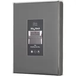 Простирадло Ardesto Mix&Match Premium, 180х240см, 100% бавовна, сатин, сірий (ART1824FSY)