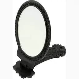 Дзеркальце розкладне косметичний 9.5х8х1.5 см чорне