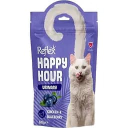 Ласощі для котів Reflex Plus Happy Hour Рефлекс курка та чорницею урінарі 60 г