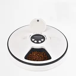 Автоматическая кормушка для собак и кошек электронная Pet Feeder, 30x7 см, 6 порций по 128мл, таймер, мелодия (100663)