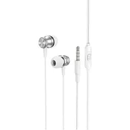 Навушники Borofone Platinum металеві універсальні earphones with microphone BM75 білі