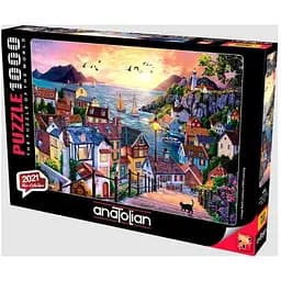 Пазл Anatolian Прибрежный город на закате солнца 1000 эл. (1098)