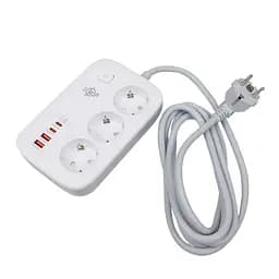 Сетевой фильтр-удлинитель LogicPower LPF-65W-G4, 3x220V-3520W, 2xUSB-60W, 2xType-C 65W QC/PD - мініатюра 3