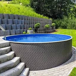 Басейн каркасний круглий Ø 4,6 м × 1,2 м Azuro Rattan морозостійкий, Чехія для дорослих та дітей