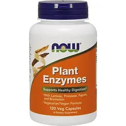 Пробиотики и пребиотики NOW Plant Enzymes, 120 вегакапсул