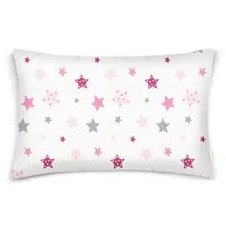 Дитяча постільна білизна в ліжечко PINK STARS, рожевий (StarCarnivalRoseGrey_34Bubble_140) - мініатюра 4