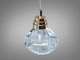 LED підвіс Diasha J2580-1S G золото скло з бульбашками 4 Вт - мініатюра 5