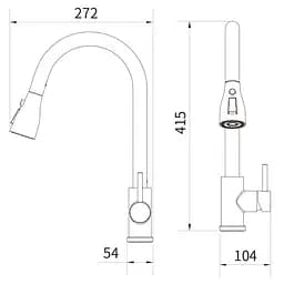 Висувний кухонний змішувач Xiaomi DIIIB Pull-out Kitchen Faucet (DXCF021) - мініатюра 7