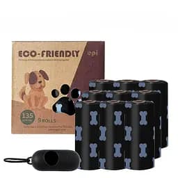 Пакети для прибирання за тваринами ECO-FRIENDLY біорозкладні 135 шт з ароматом лаванди та диспенсером