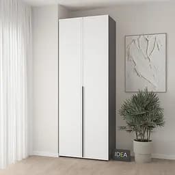 Шафа для одягу з однією штангою С-8.1 Асфальт/Білий Idea