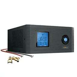 UPS с правильной синусоидой NJOY Aira 600VA 500Вт, LCD, 12V под внешний АКБ 40-200ач, заряд 10А - мініатюра 1