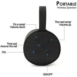 Портативна Bluetooth колонка TG-113 бездротова переносна колонка з вологозахистом бумбокс Синя - мініатюра 3