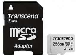 Карта пам'яті microSDXC 256GB UHS-I U3 (TS256GUSD300S-A) + SD адаптер Transcend teh0022586