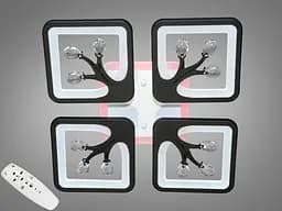 LED люстра с димером и подсветкой, 85W, черная люстра