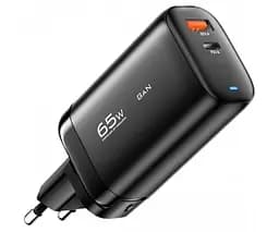 Зарядное устройство адаптер блок Essager Shining 65 W GaN Travelling Charger (ECTAC-MYB01-Z)