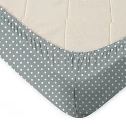 Простирадло Cosas на резинці 100х200 grey dots, сірий (DropWhiteGrey_100x200x20) - мініатюра 3