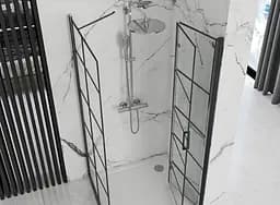 Душова кабіна Rea Molier 80x90 black REA-K8412 + REA-K8538, Чорний матовий, Універсальна, прозрачний, Чорний матовий - мініатюра 2