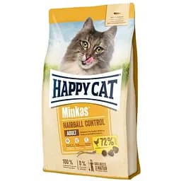 Сухой корм для взрослых кошек для выведения шерсти Happy Cat Minkas Hairball Control Geflugel, с птицей, 1,5 кг (70410)