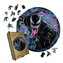 Деревянный фигурный пазл Веном, А3, Картонная коробка 200 элементов