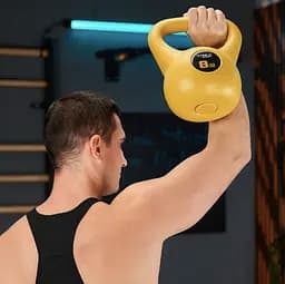 Гиря вінілова 8кг Trex Sport TX-008CKB жовта - мініатюра 10