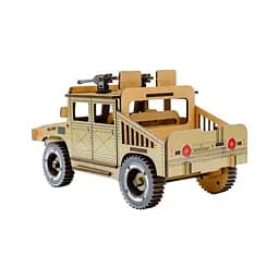 Дерев'яний 3D конструктор Humvee PuzzleOk Puz-00927 100 деталей  - мініатюра 5