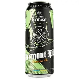 Пиво Volynski Browar Vermont IPA, светлое, нефильтрованное, 5,9%, ж/б, 0,5 л